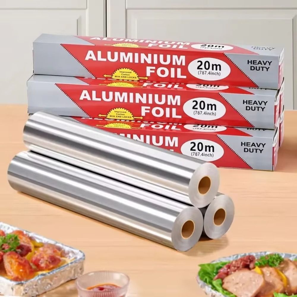 Kitchen Roll Baking - กระดาษฟอยล์อะลูมิเนียมแบบใช้แล้วทิ้ง สำหรับทำอาหาร อบ ทอด ใช้กับหม้อทอดไร้น้ำมัน เตาอบ