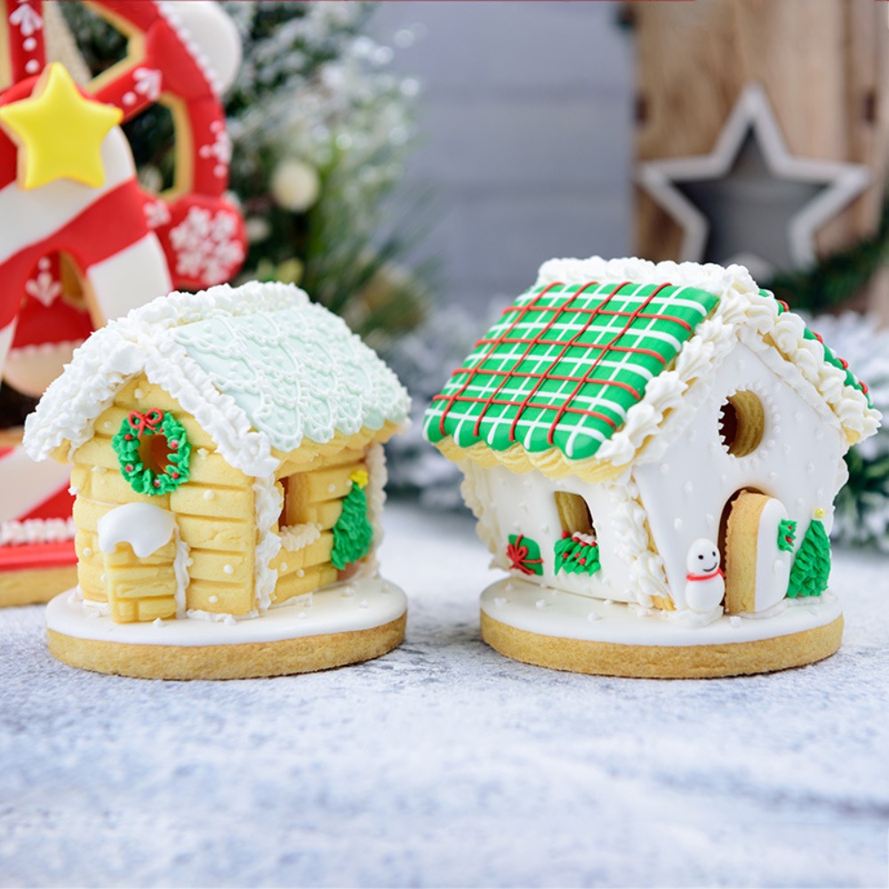 Cookie Cutter Set - ชุดตัวตัดคุกกี้รูปบ้านขนมปังขิงขนาดเล็ก 6 ชิ้น แบบ 3 มิติ
