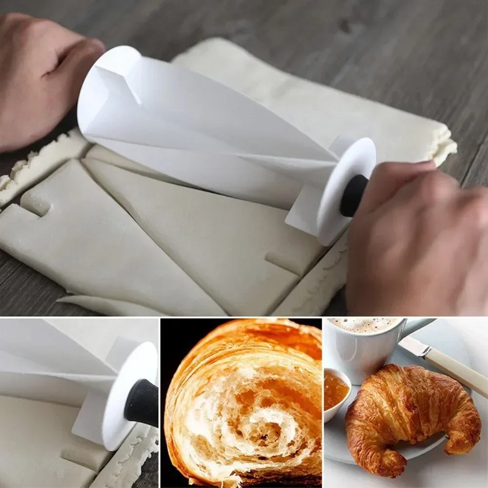 Kitchen Roll Baking - 1 PC Croissant เครื่องตัดแป้งพลาสติก Quick Easy
