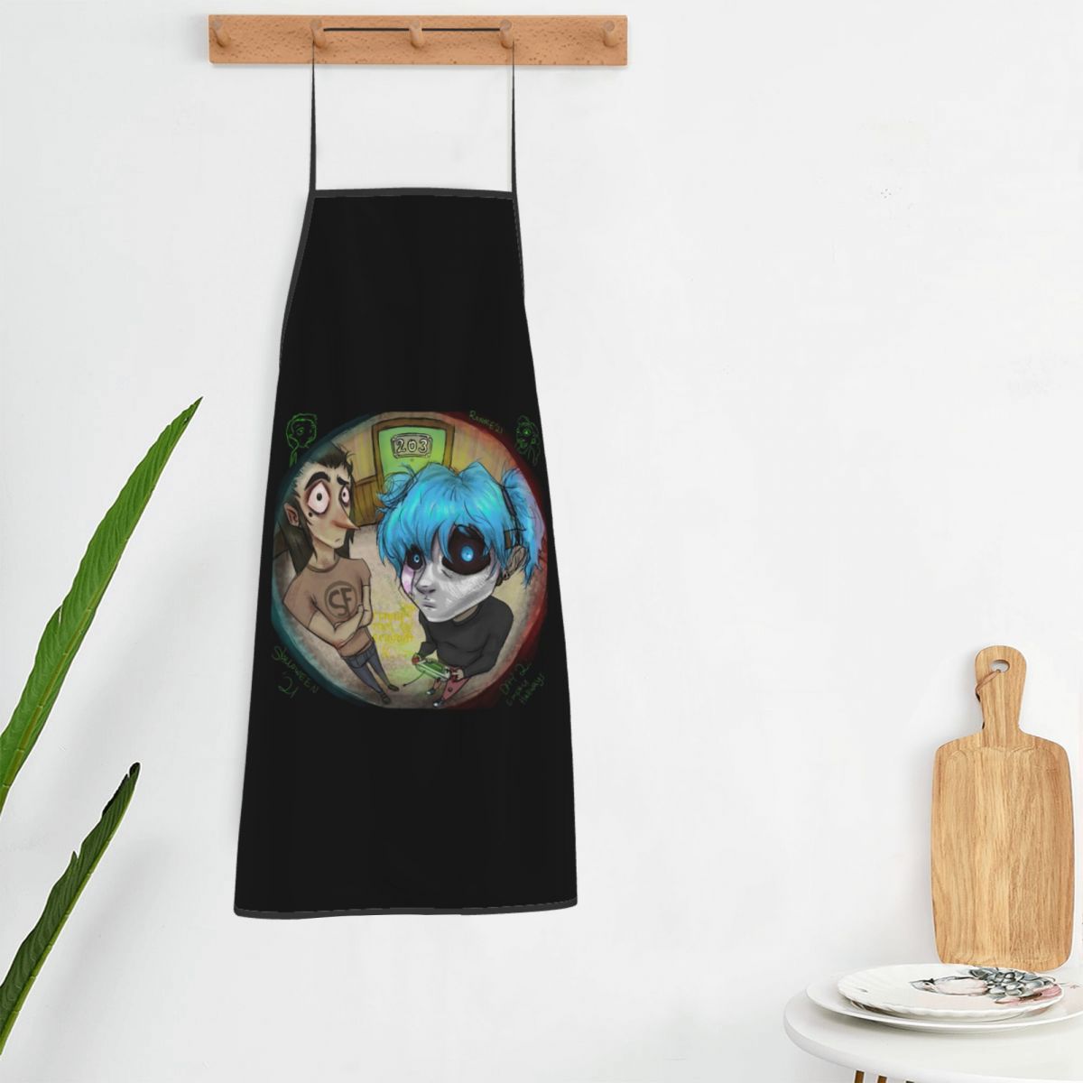 Kitchen Baking Game - ผ้ากันเปื้อนลายเกม Sally Face Terror Adventure สำหรับเชฟ