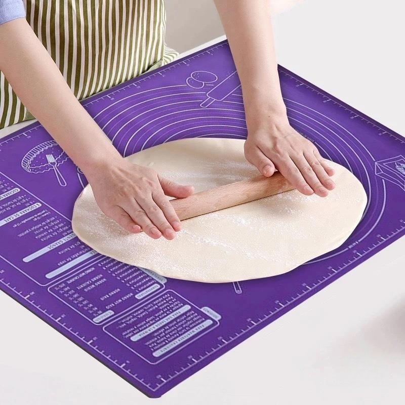 Kitchen Roll Baking - แผ่นรองทำขนมซิลิโคนขนาด 60*46 ซม. หนาพิเศษ ไม่ติดกระทะ พร้อมสเกลวัด
