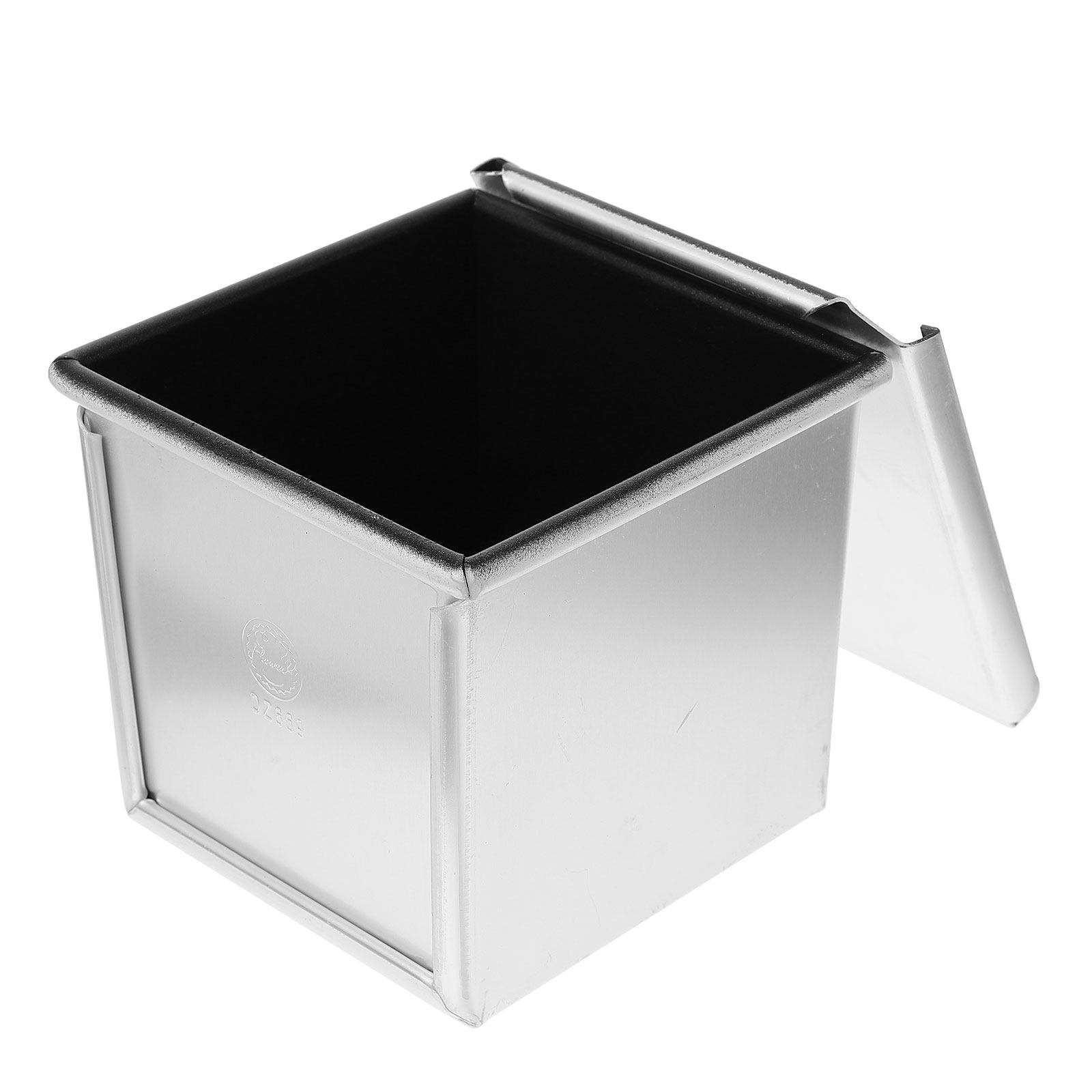 Kitchen Baking Pans - ถาดอบขนมปังอะลูมิเนียมอัลลอยด์ทรงสี่เหลี่ยมพร้อมฝาปิด 1 ชิ้น แบบไม่ติดกระทะ สำหรับอบขนมปัง เค้ก