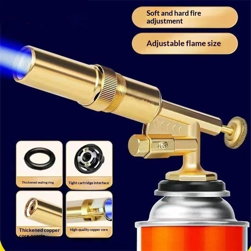 Kitchen Baking Torch - หัวพ่นแก๊สจุดไฟอัตโนมัติ หัวพ่นแก๊สเชื่อม หัวพ่นไฟ หัวพ่นแก๊สสำหรับงานบัดกรี ทำอาหาร บาร์บีคิว
