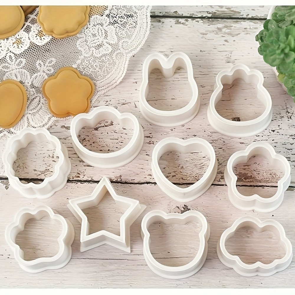 Cookie Cutter Set - ชุดตัดคุกกี้ 10 ชิ้น รูปสัตว์ ดาว หัวใจ