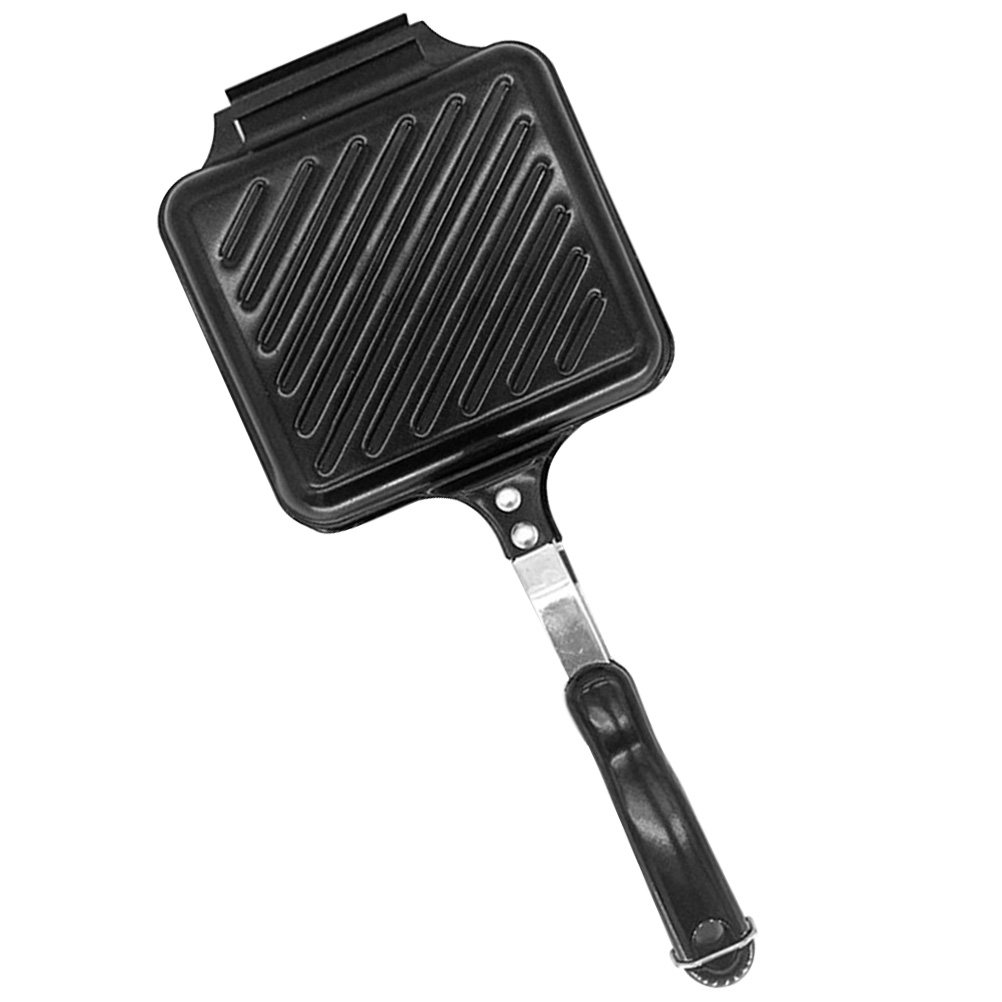Kitchen Baking Pans - เครื่องทำอาหารเช้าแบบไม่ติดกระทะ กระทะอบแซนด์วิช พื้นผิวเรียบ กระทะทอดขนมปังสำหรับใช้ในครัวเรือน อุปกรณ์ครัวที่จำเป็นสำหรับทำแซนด์วิชและวาฟเฟิล