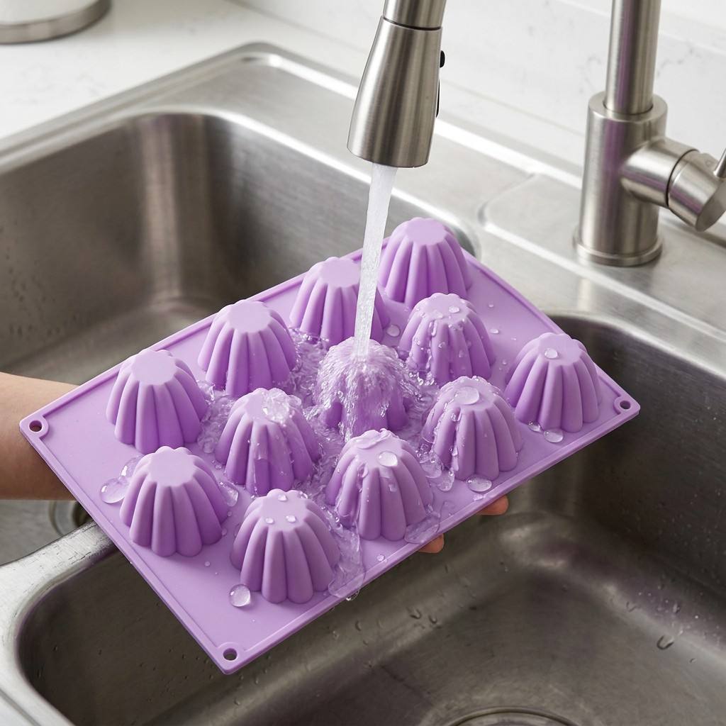 Miniature Baking Kitchen - แม่พิมพ์ซิลิโคนขนาดเล็ก 12 ช่อง รูปทรงเกลียว สำหรับตกแต่งเค้ก แม่พิมพ์ช็อกโกแลต