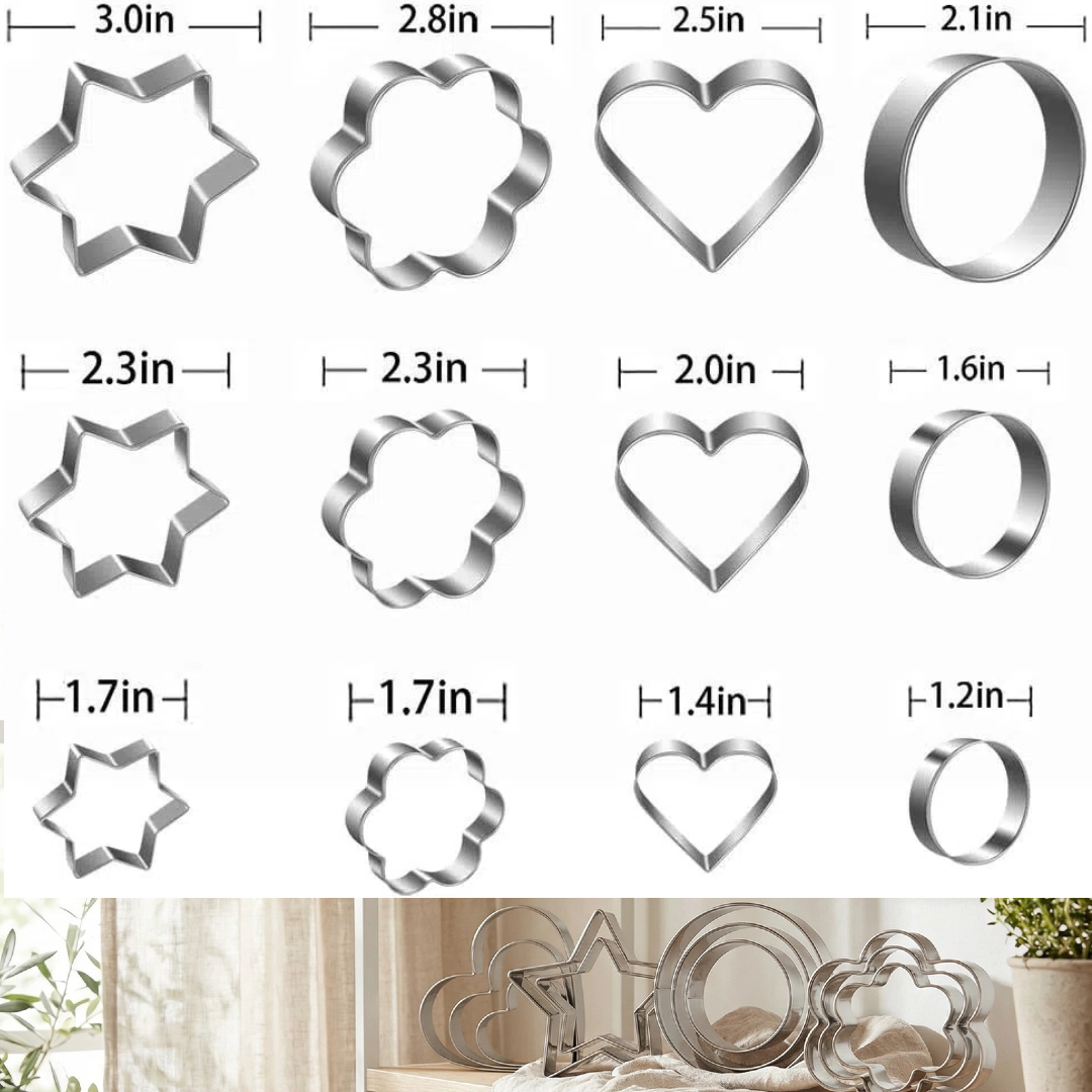 ชุดตัดคุ้กกี้สแตนเลส 12 ชิ้น / - Cookie Cutter Set บทวิจารณ์และราคา