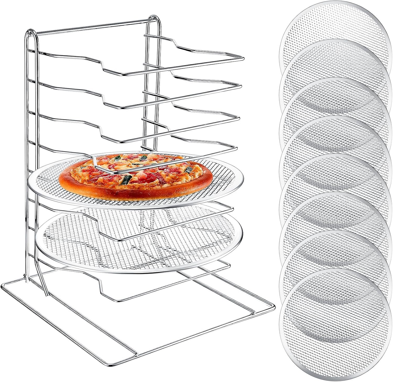 ชั้นวางพิซซ่า 8 ชั้น พร้อมถาดอ - Kitchen Baking Pans บทวิจารณ์และราคา
