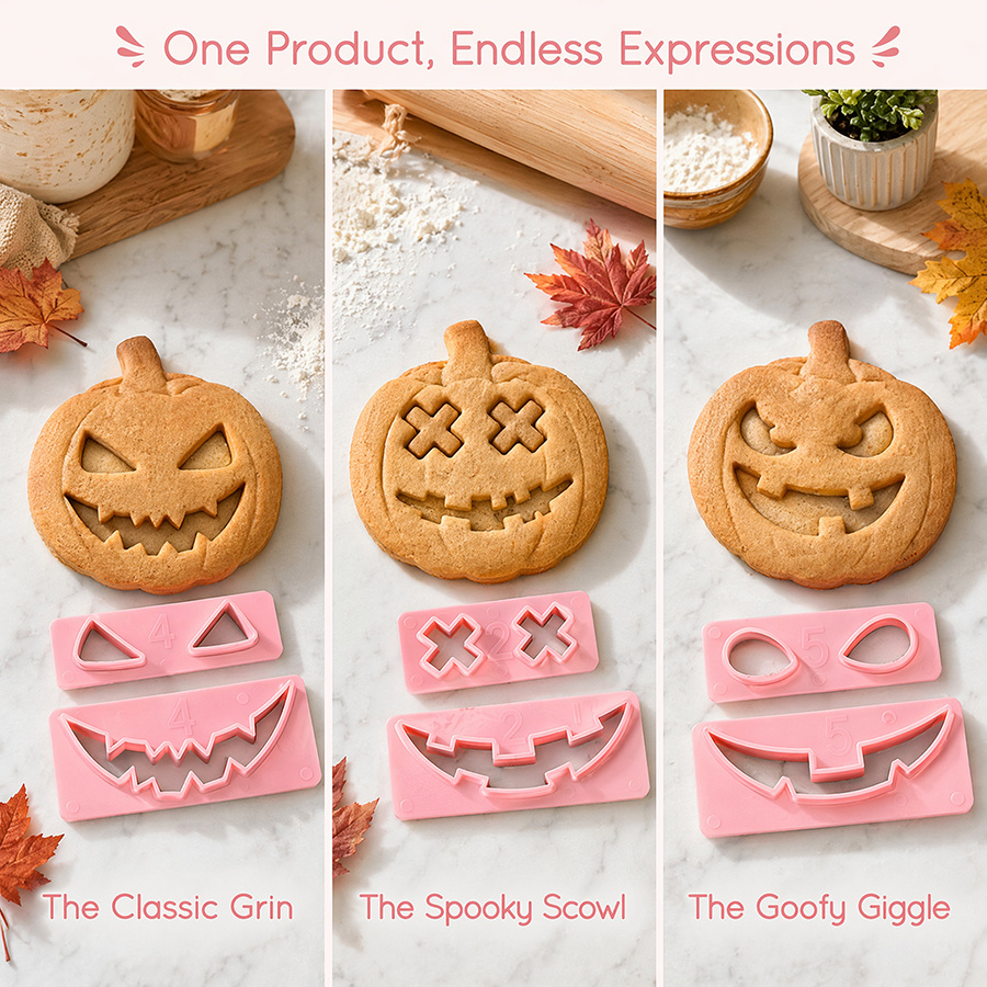 ชุดพิมพ์คุกกี้รูปฟักทองที่ทนทา - Cookie Cutter Set บทวิจารณ์และราคา