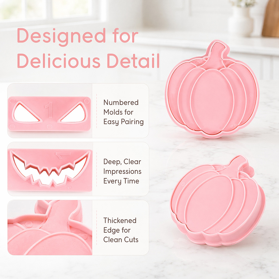 ชุดพิมพ์คุกกี้รูปฟักทองที่ทนทา - Cookie Cutter Set บทวิจารณ์และราคา