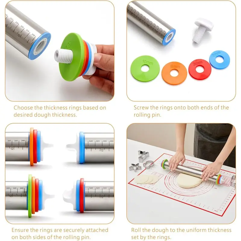 ไม้คลึงแป้งปรับความหนาได้-สแตน - Kitchen Roll Baking บทวิจารณ์และราคา