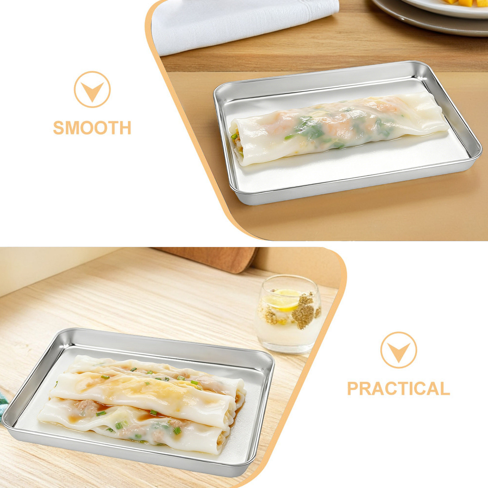 1 ชุดถาดนึ่งเส้นก๋วยเตี๋ยวสแตน - Kitchen Roll Baking บทวิจารณ์และราคา