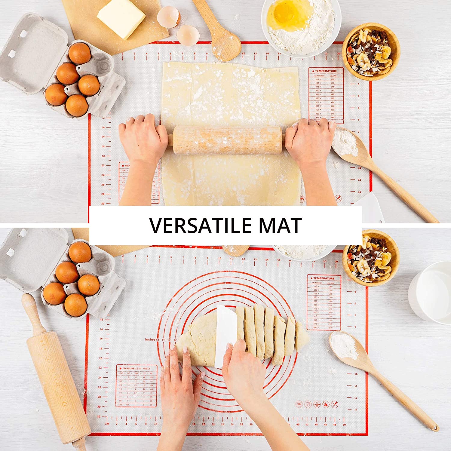 80/70/60 ซม.ซิลิโคนขนาดใหญ่ Ba - Kitchen Roll Baking บทวิจารณ์และราคา
